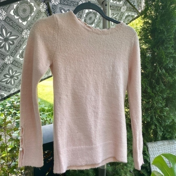 Rachel Parcell Lightweight Blush Sweater with pearl accents - Picture 6 of 12